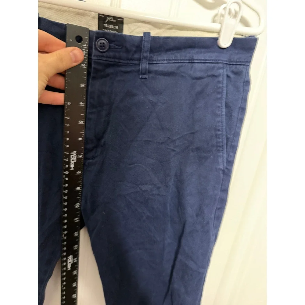 J.Crew Chino Pants Men 32x32 770 Straight Fit Stretch Navy Blue Cotton EUC